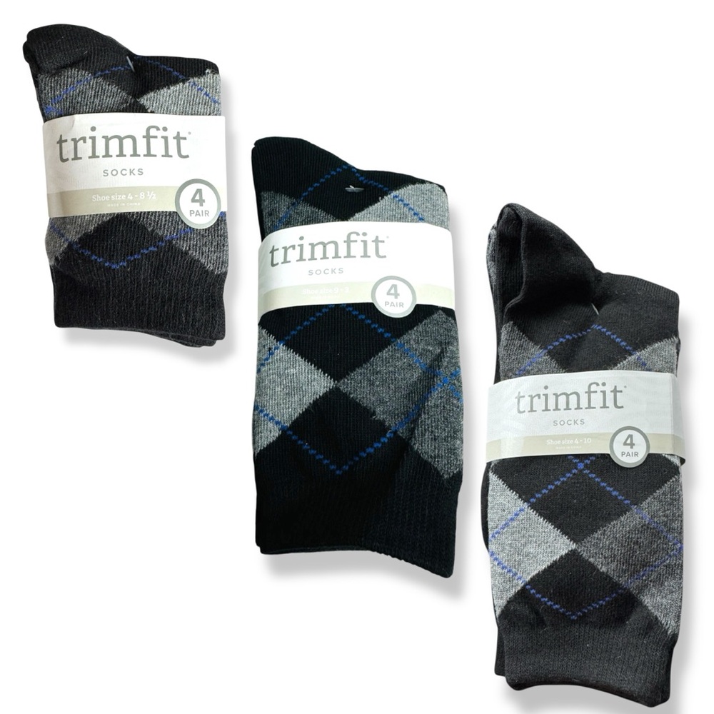 Trimfit Boys Argyle‎ Socks - Black and Gray
